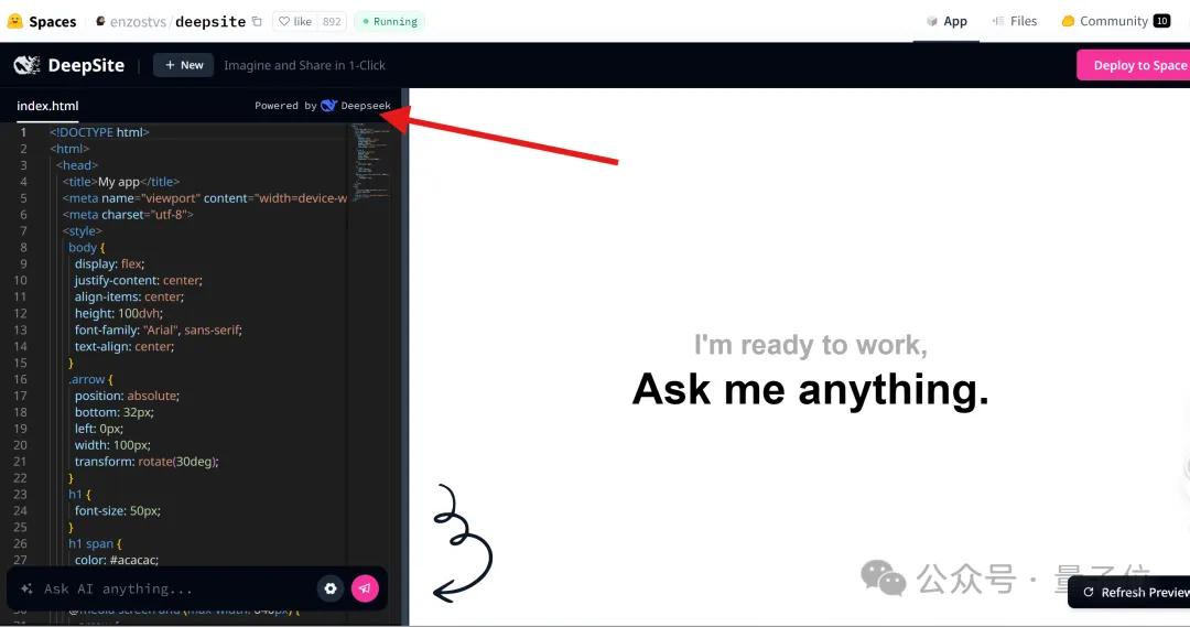 免费的「网页版Cursor」！新版DeepSeek-V3加持，秒秒钟编出APP