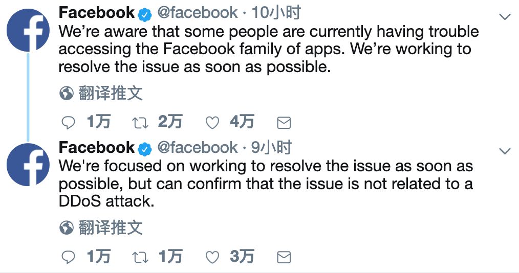 Facebook网站也出事了！几个主流产品Instagram和WhatsApp都无法使用