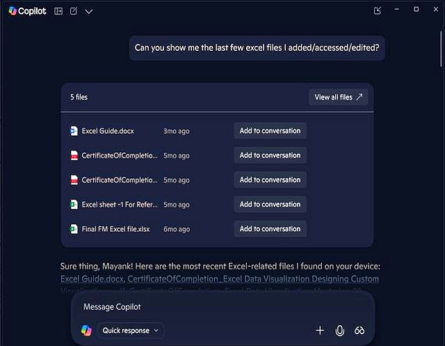 微软Win11版Copilot应用新增“主页”：新入口可分析文件
