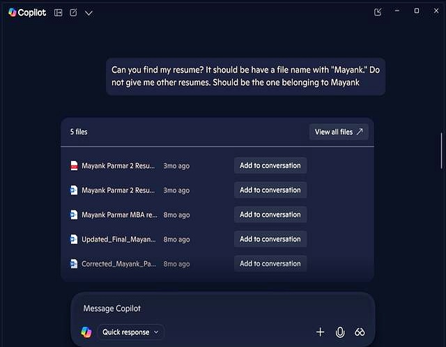微软Win11版Copilot应用新增“主页”：新入口可分析文件