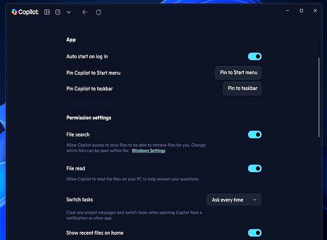 微软Win11版Copilot应用新增“主页”：新入口可分析文件